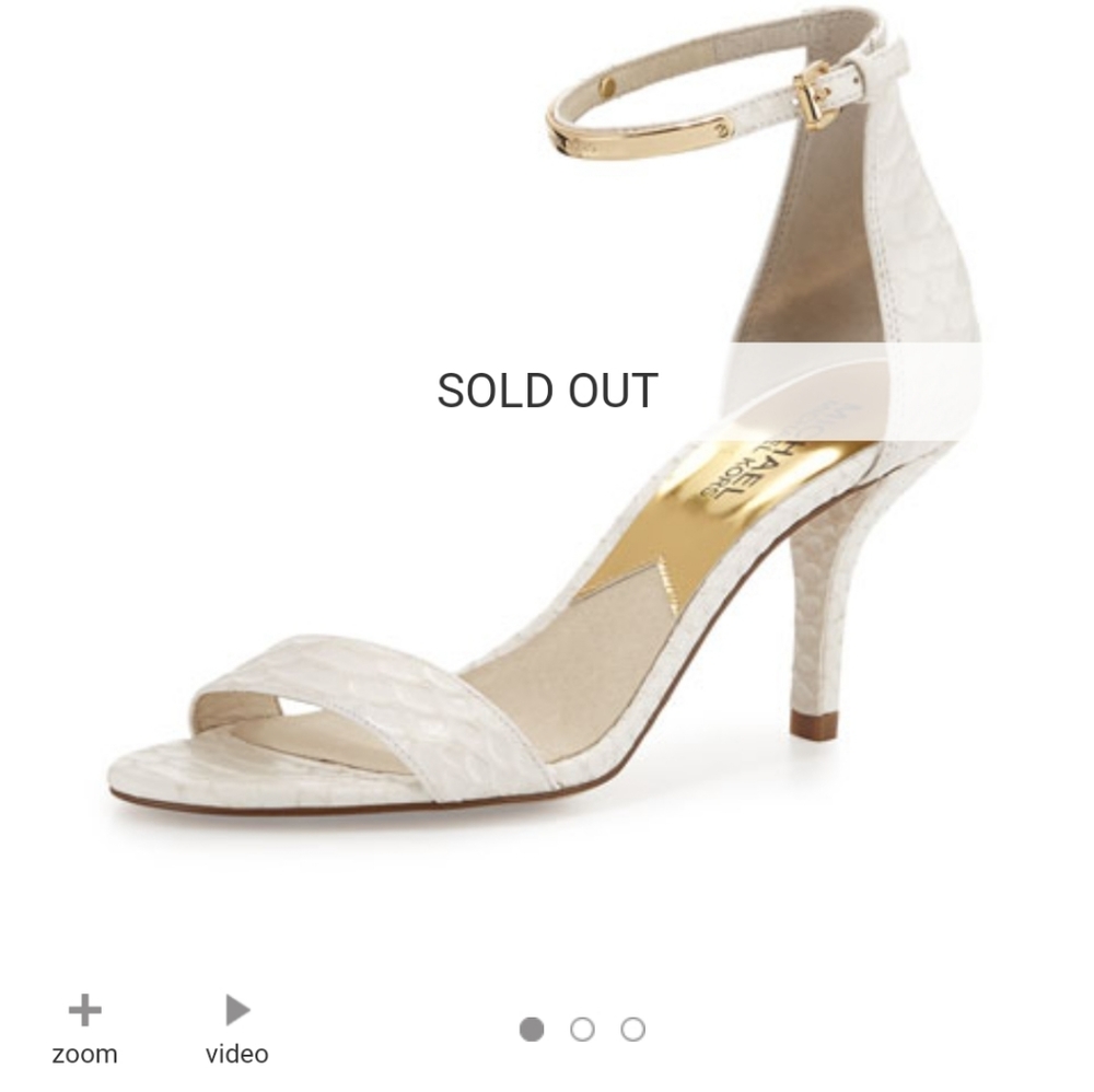 Michael Kors White Snakeskin Sandals - Picture 10 of 11